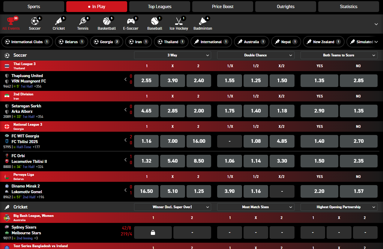 Playbet.co.za Live Sports